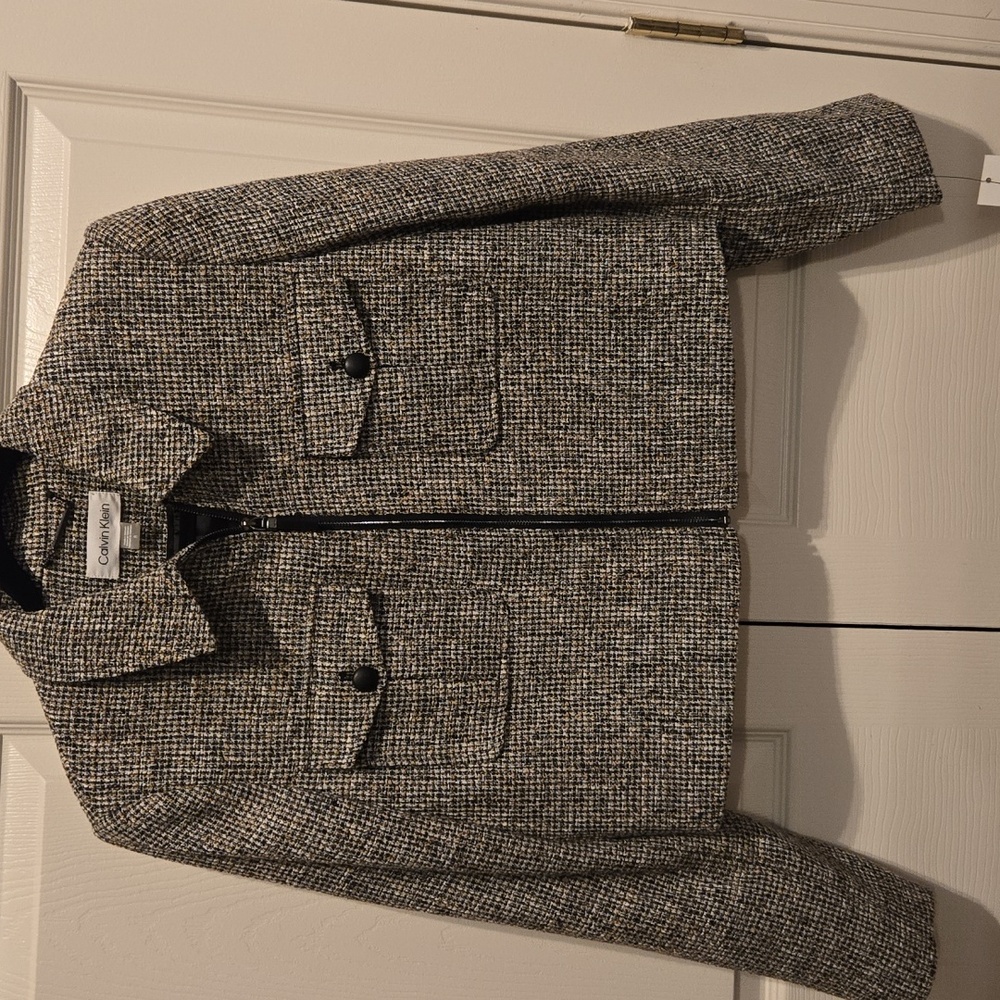 Calvin Klein Monochrome Tweed Jacket